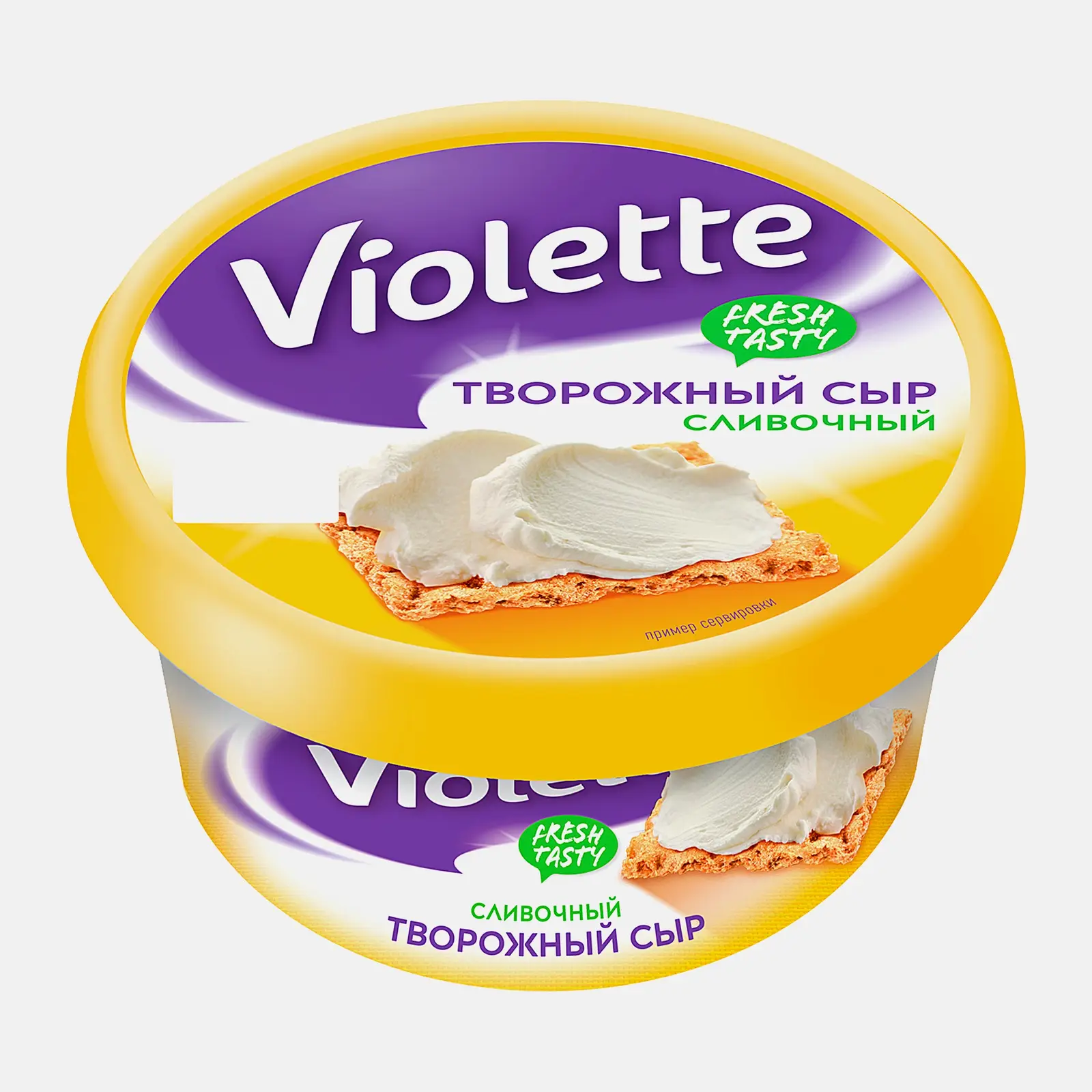 Изображение товара Сыр творожный Violette сливочный 70% 140г для бутербродов и закусок