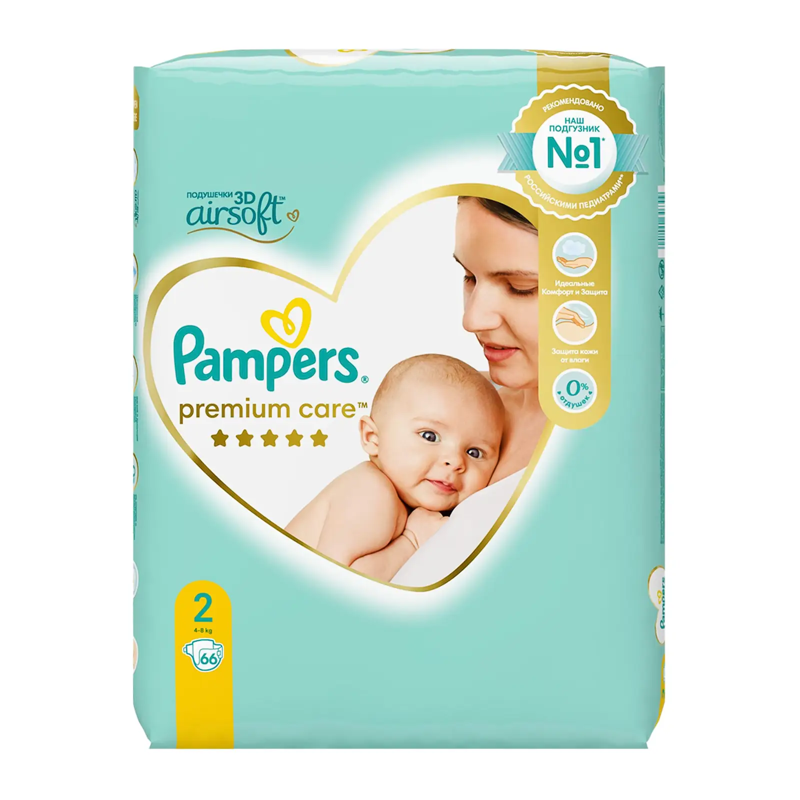 Подгузники Pampers Premium Care Mini 4-8кг 66шт