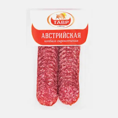Колбаса Тавр Австрийская сырокопченая нарезка 90г