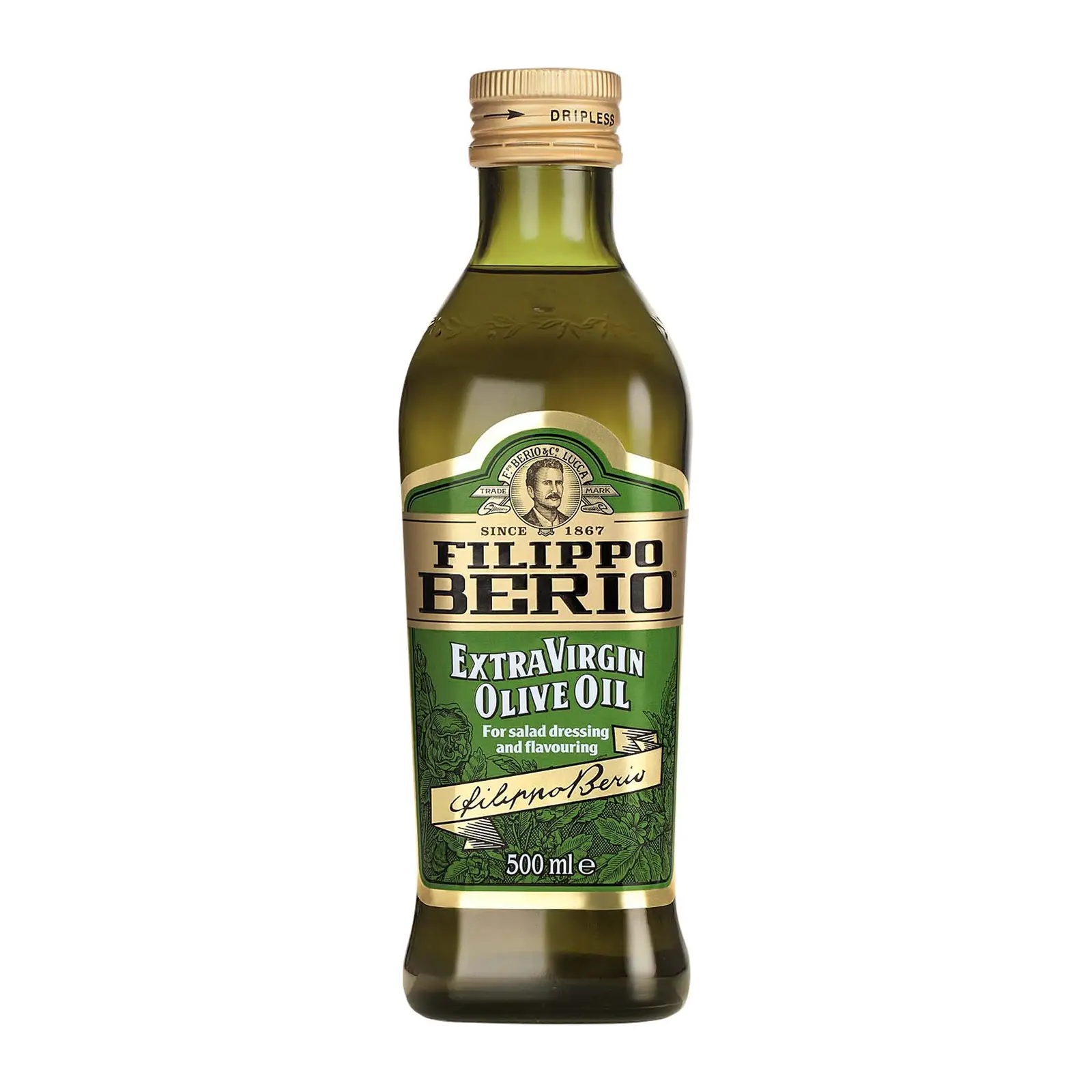 Изображение товара Масло оливковое Filippo Berio Extra Virgin 500 мл натуральное и полезное для приготовления блюд
