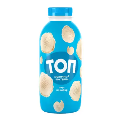 Изображение товара Молочный коктейль пломбир Топ 2% 450г