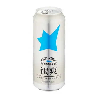 Пиво Cheerday Silver светлое фильтрованное пастеризованное 3.6% 500мл