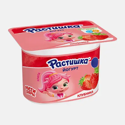 Йогурт Растишка Клубника 3% 110г