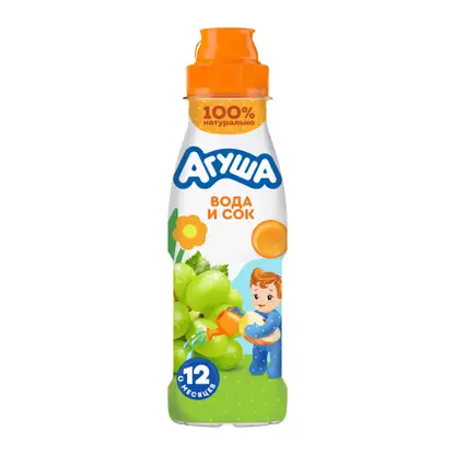 Изображение товара Напиток сокосодержащий Агуша Яблоко виноград 300мл