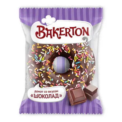 Изображение товара Донат глазированный со вкусом шоколада Bakerton 56г