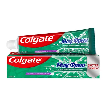 Изображение товара Зубная паста Colgate Макс Фреш Нежная мята 100мл Изображение товара Зубная паста Colgate Макс Фреш Нежная мята 100мл