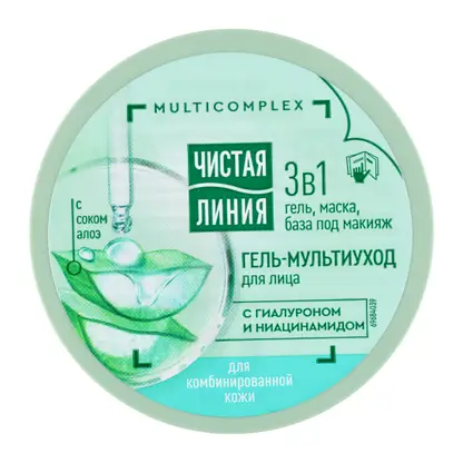 Гель-мультиуход для лица 3в1 для комбинированной кожи Чистая линия 100мл