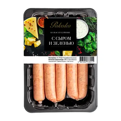 Изображение товара Колбаски с сыром и зеленью Рококо 380г