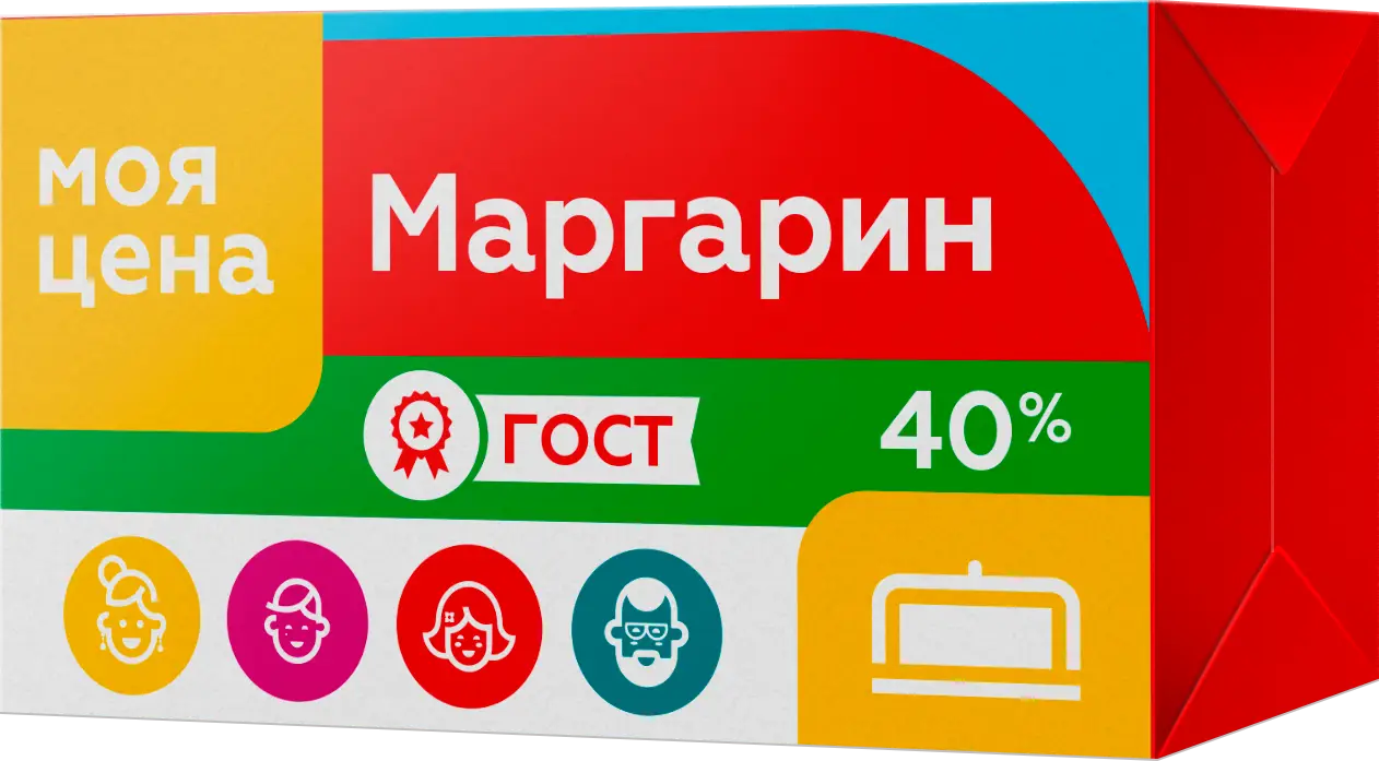 Маргарин Моя цена 40% 180г — в каталоге на сайте сети Магнит | Краснодар