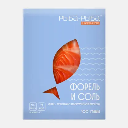 Форель Рыба-Рыба радужная слабосолёная филе-ломтики 100г