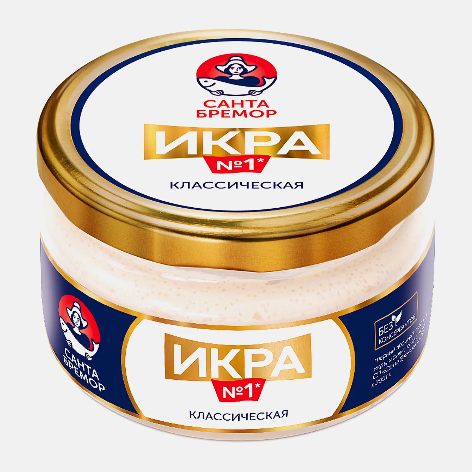Икра мойвы Санта Бремор Классическая 180г Икра мойвы Санта Бремор Классическая 180г
