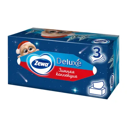 Изображение товара Салфетки бумажные Zewa Deluxe Design 3 слоя 90шт в ассортименте