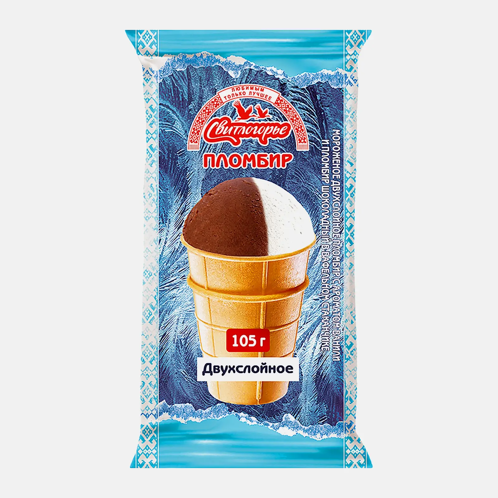 Изображение товара Мороженое Свитлогорье двухслойное ванильно-шоколадный стакан 105г