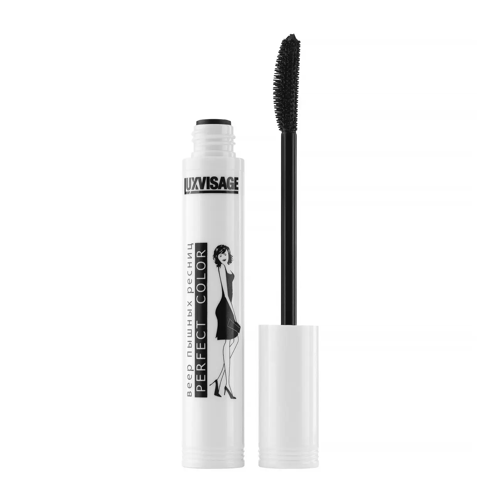 Тушь для ресниц Luxvisage Perfect Color Веер пышных ресниц Черная