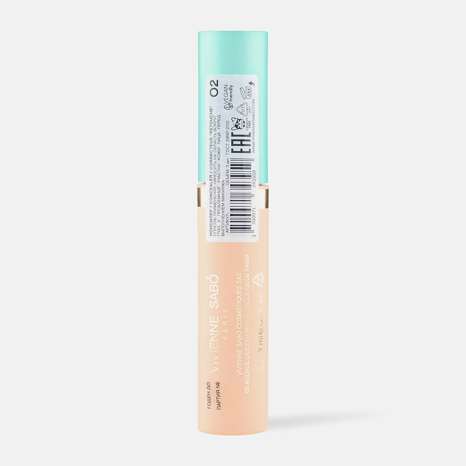 Консилер Vivienne Sabo Retouche тон 02