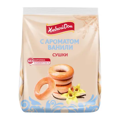 Изображение товара Сушки с ароматом ванили Хлебный дом 250г