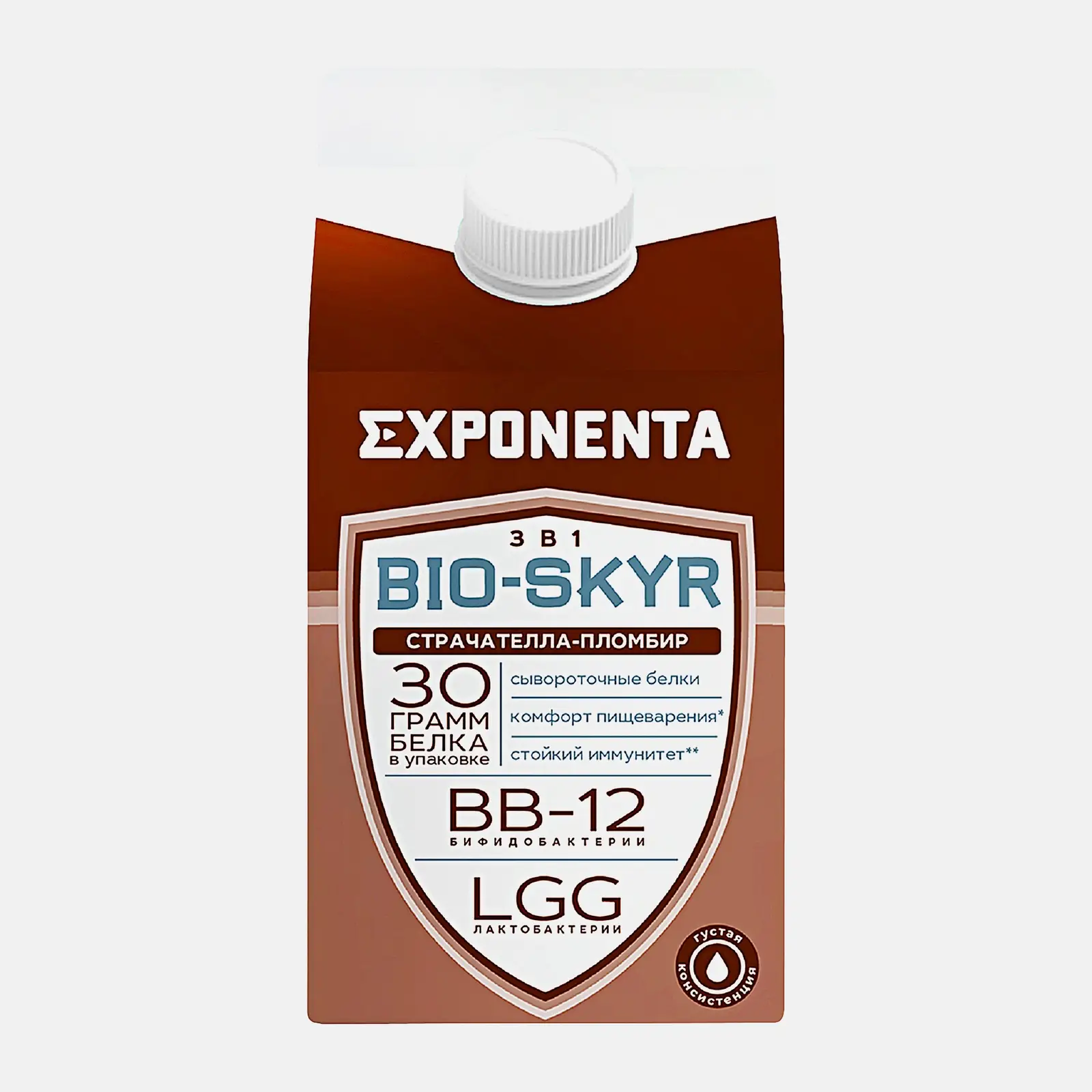 Изображение товара Кисломолочный напиток Exponenta Страчателла-пломбир 500г