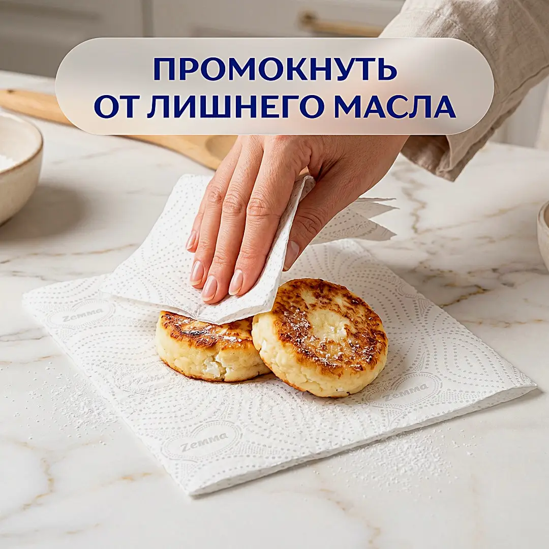 Бумажные полотенца Премиум декор Zemma 2 рулона 2 слоя - фото 7