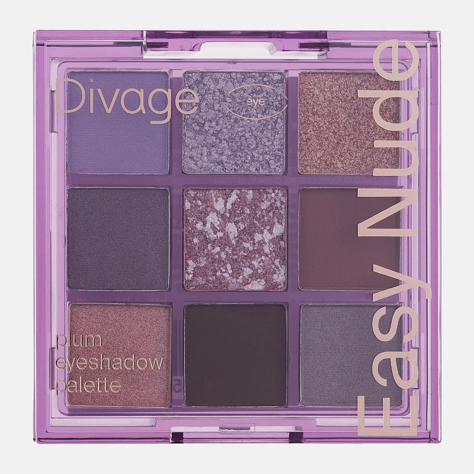 Палетка теней для век Easy Nude Plum Divage - фото 2
