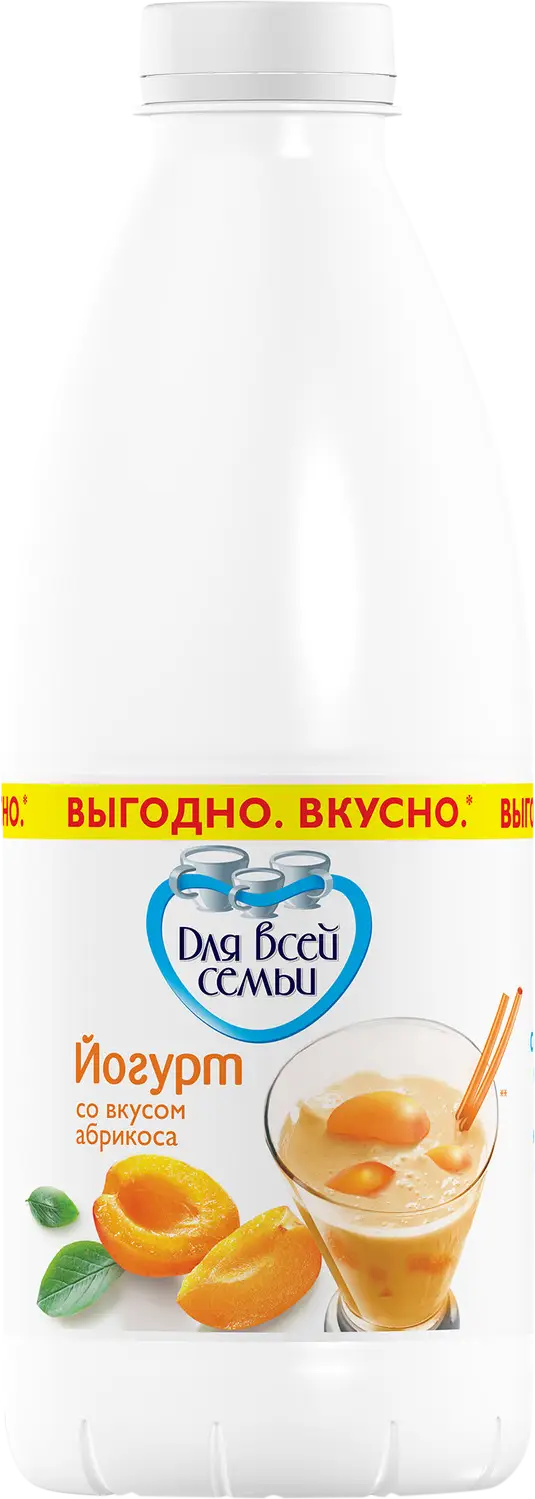 Йогурт Для всей семьи абрикос 1% 930г — в каталоге на сайте сети Магнит |  Челябинск