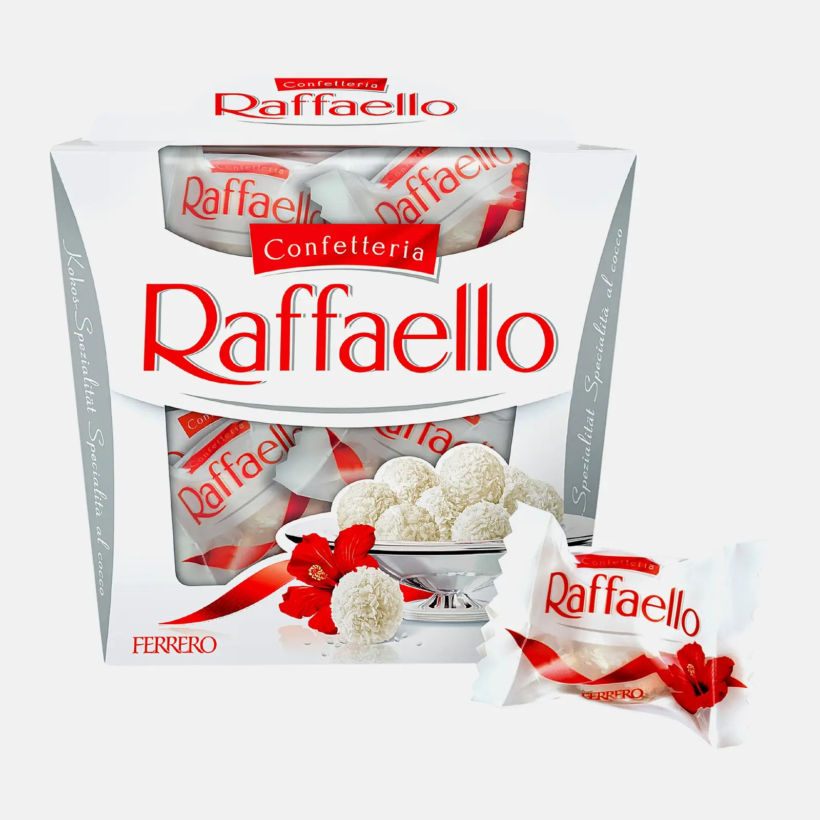 Конфеты с цельным миндальным орехом в кокосовой обсыпке Raffaello 150г