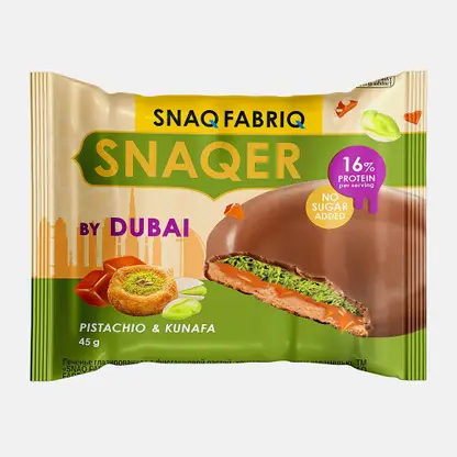Протеиновое печенье с карамелью, фисташковой пастой и хрустящим тестом Snaq Fabriq 45г