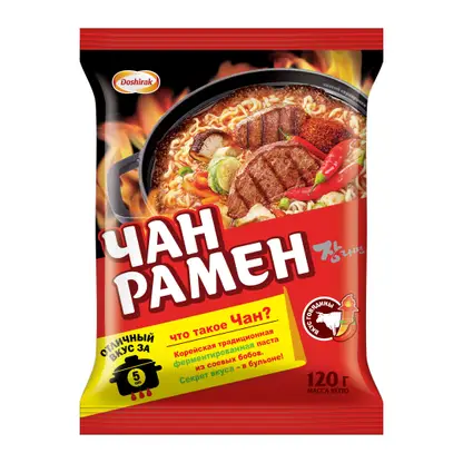 Изображение товара Лапша Доширак Чан Рамен с острой говядиной 120г