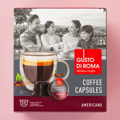 Изображение товара Кофе в капсулах Gusto Di Roma Американо Dolce Gusto 16шт 112г