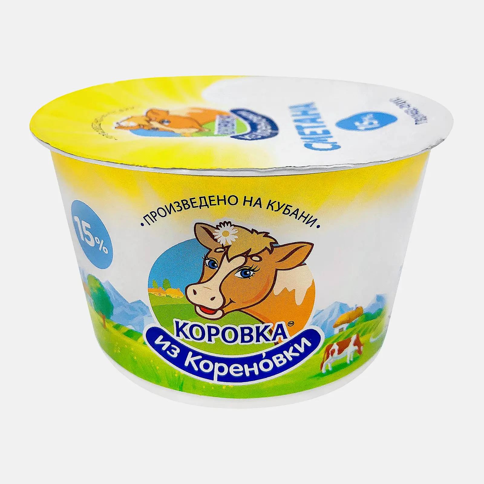 Сметана Коровка из Кореновки 15% 180г