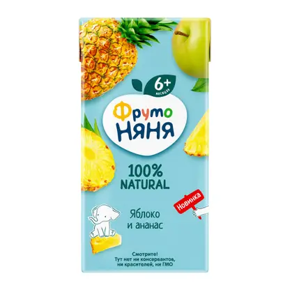 Изображение товара Нектар Яблоко-ананас с 6 месяцев Фрутоняня 200мл