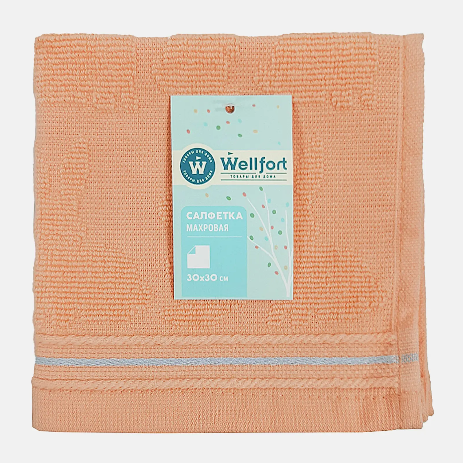Салфетка махровая 30*30см Зайки Wellfort