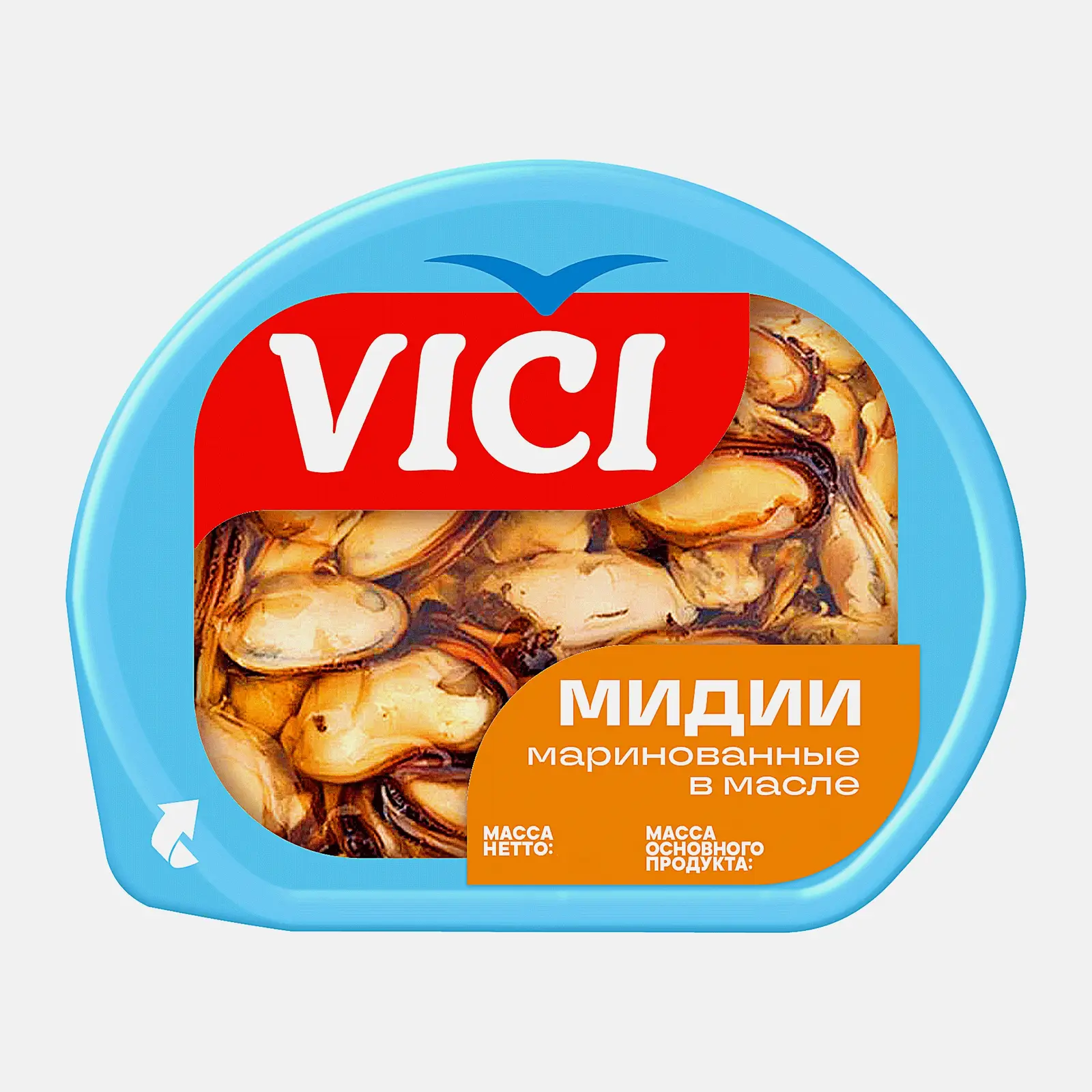 Изображение товара Мидии Vici маринованные в масле 200г натуральный морской деликатес