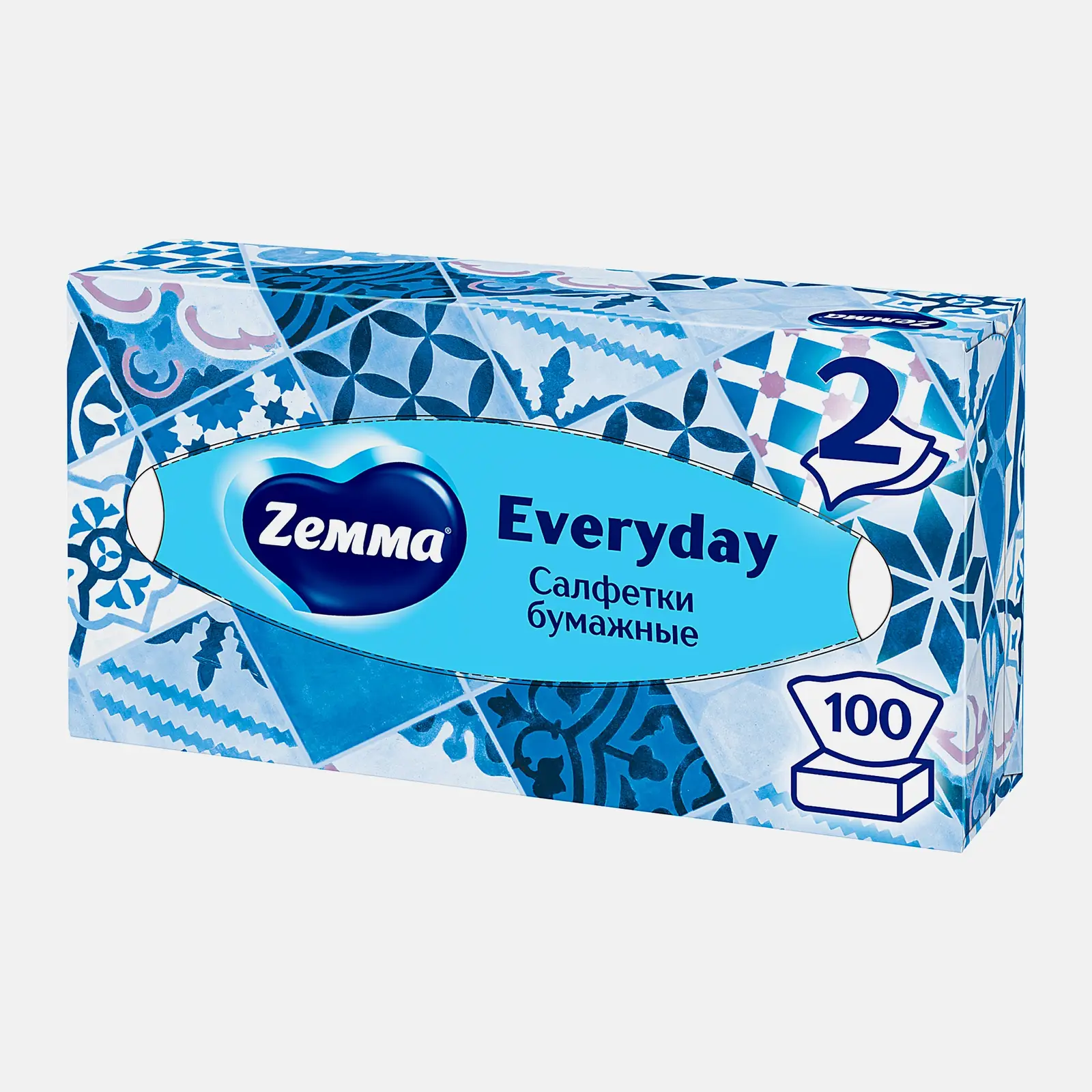 Салфетки бумажные Zewa Everyday 2 слоя 100шт в ассортименте - фото 3