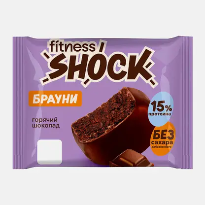 Пирожное протеиновое Брауни горячий шоколад Fitnesshock 50г