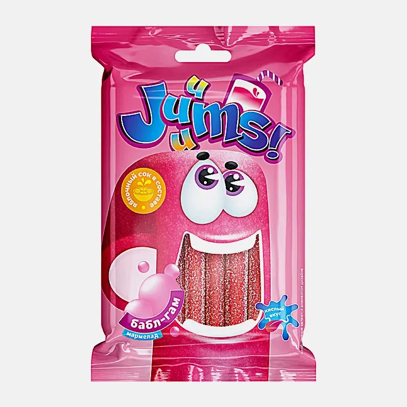 Мармелад Juuums карандаш кислый вкус бабл-гам 70г Мармелад Juuums карандаш кислый вкус бабл-гам 70г