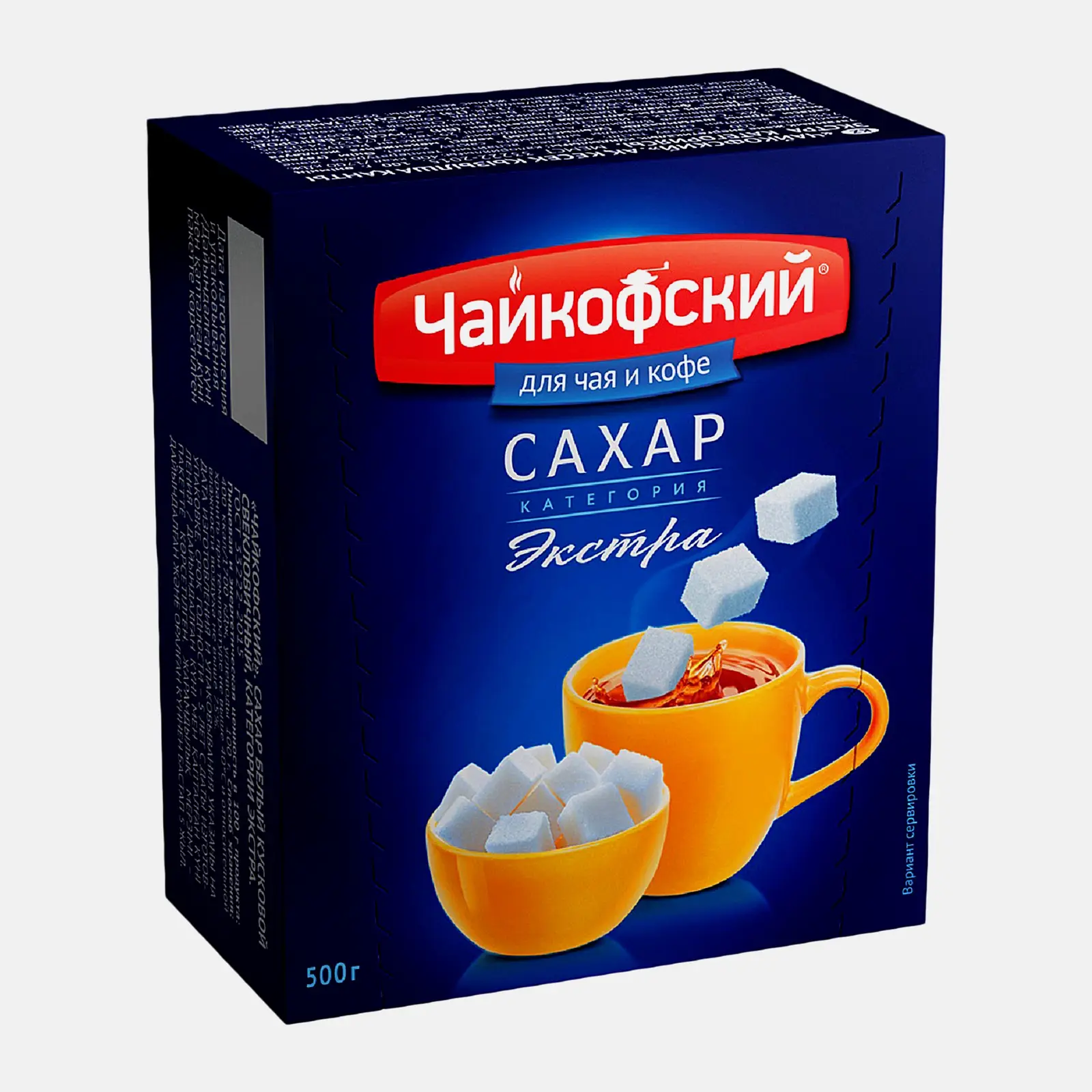 Изображение товара Сахар кусковой Чайкофский белый 500 г натуральный продукт