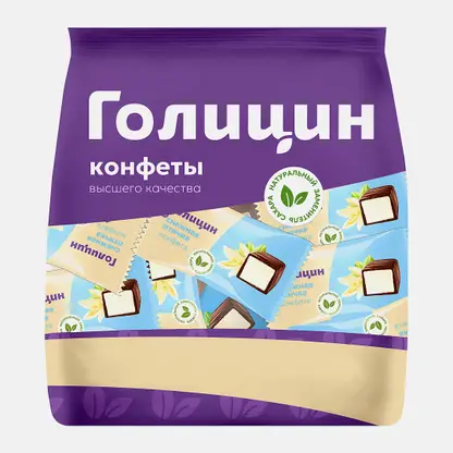 Конфеты суфле Снежная птичка с фруктозой Голицин 180г