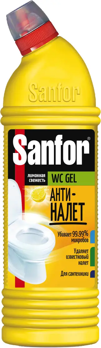 Средство для чистки унитаза и сантехники Sanfor Лимон 1л