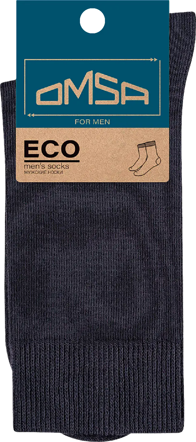Изображение товара Мужские демисезонные носки Omsa Eco темно-серые размер 29 (43-44)