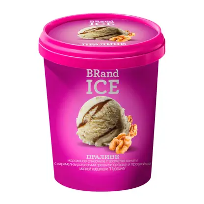 Изображение товара Мороженое Brandice сливочное Пралине с грецким орехом 250г