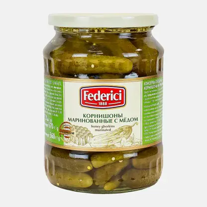 Корнишоны Federici маринованные с мёдом 670г