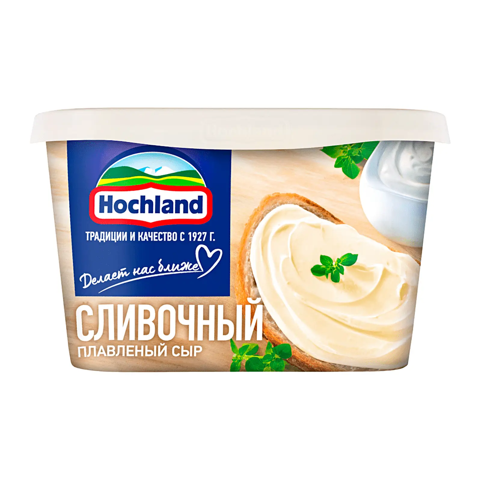 Изображение товара Сыр плавленый Hochland сливочный 55% 400г мягкий и вкусный