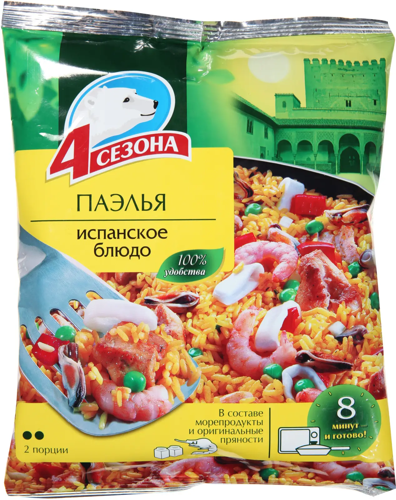 Паэлья 4 Сезона быстрозамороженная 600г - Магнит-Продукты