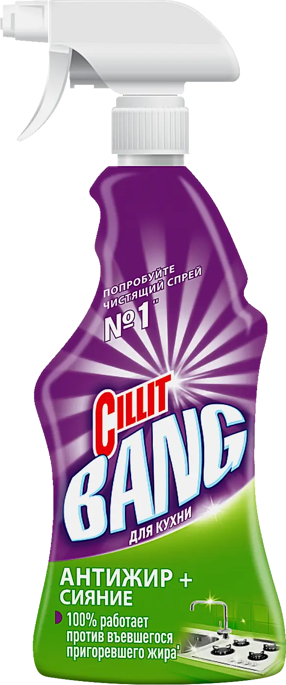 Моющее средство для кухни Cillit Bang Антижир + сияние 450мл