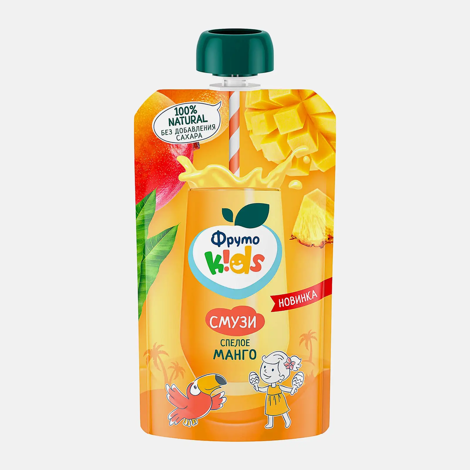Десерт Смузи мультифрукт манго Фрутоkids 130г