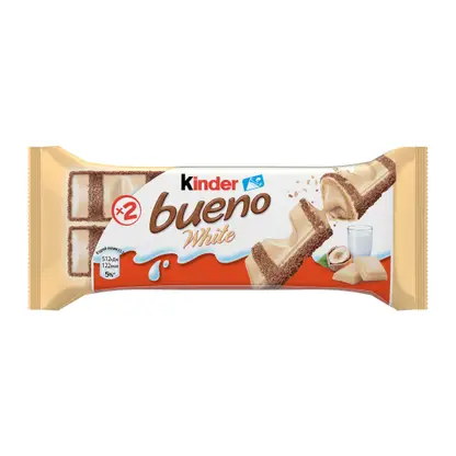 Изображение товара Вафли Bueno White с белым шоколадом и молочно-ореховой начинкой Kinder 39г