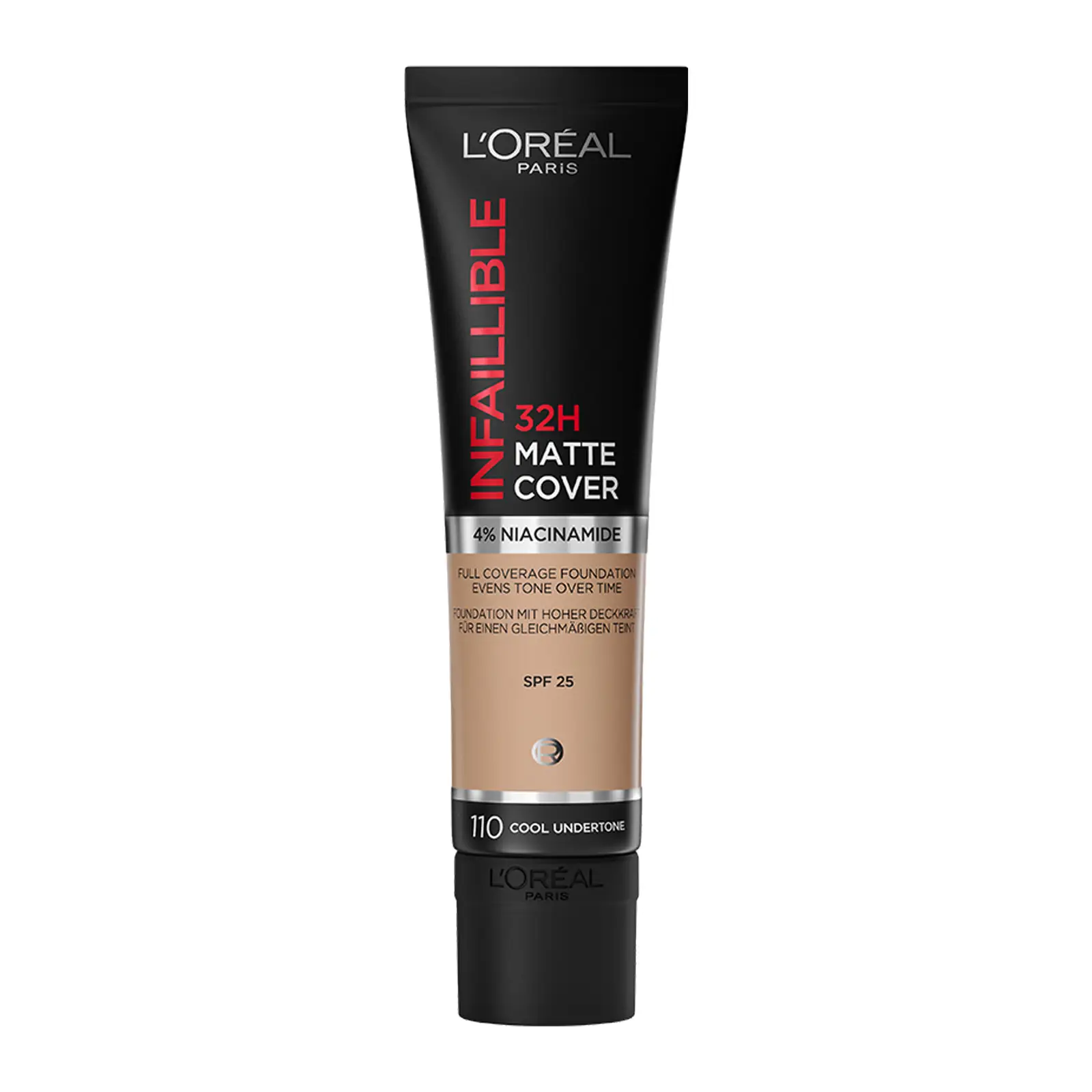 Тональный крем L’Oréal Paris Infaillible ультраматирующий стойкий 32ч Матовое покрытие тон 110