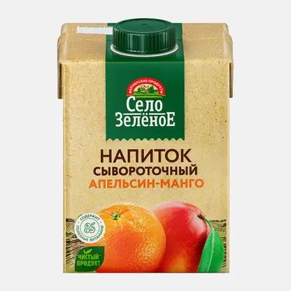Напиток Село Зеленое сывороточный апельсин-манго 500мл