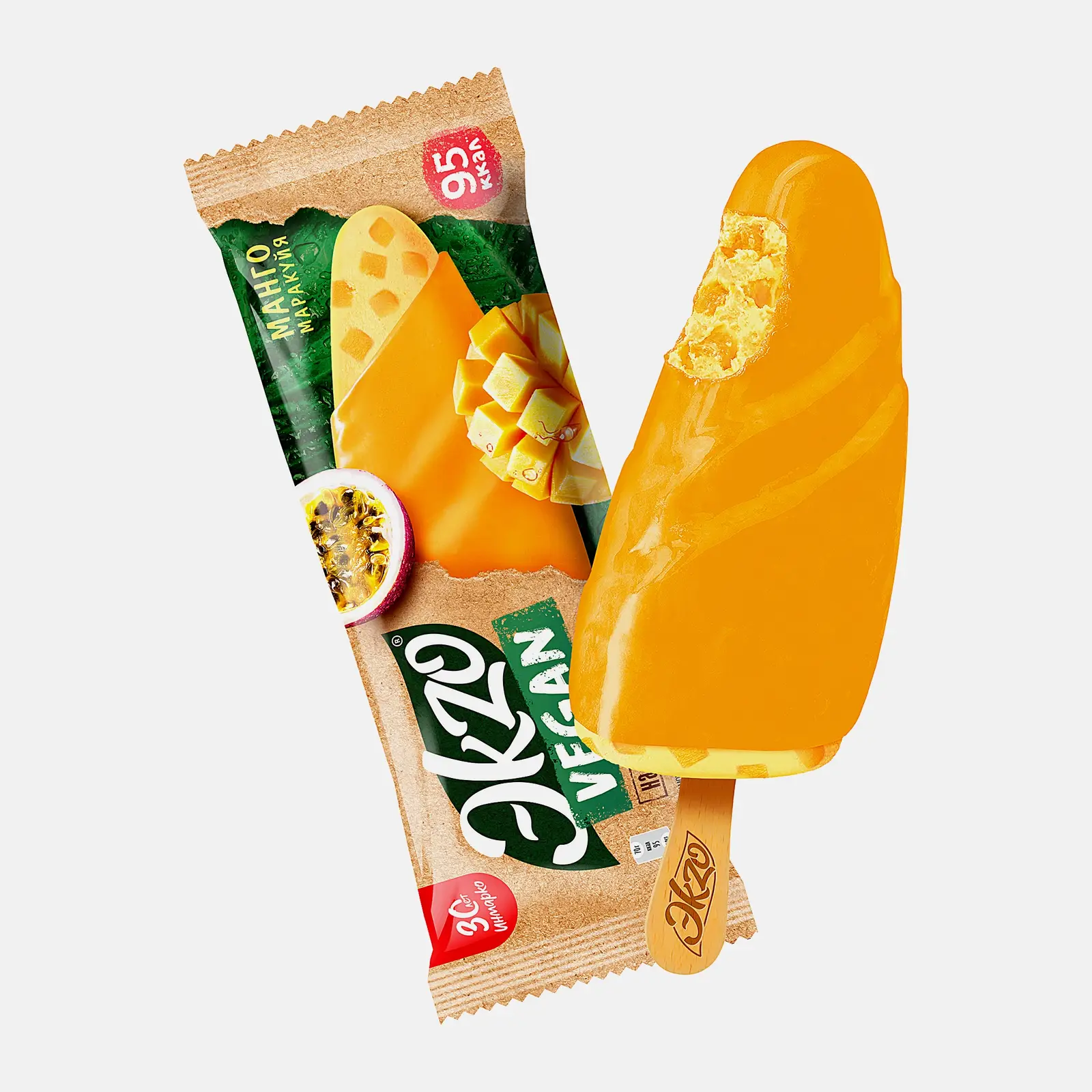 Десерт замороженный манго и маракуйя на кокосовой основе Экzо Vegan 70г