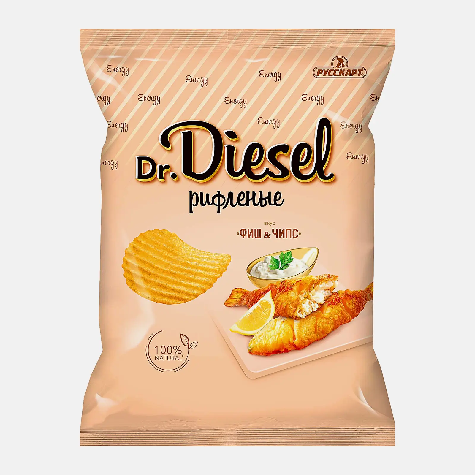 Изображение товара Чипсы рифленые Фиш энд чипс Dr. Diesel 120г